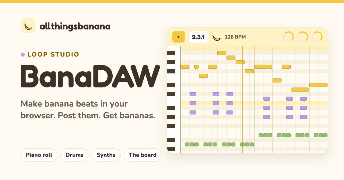 I made a free banaDAW in my unemployment and interested to see whats possible